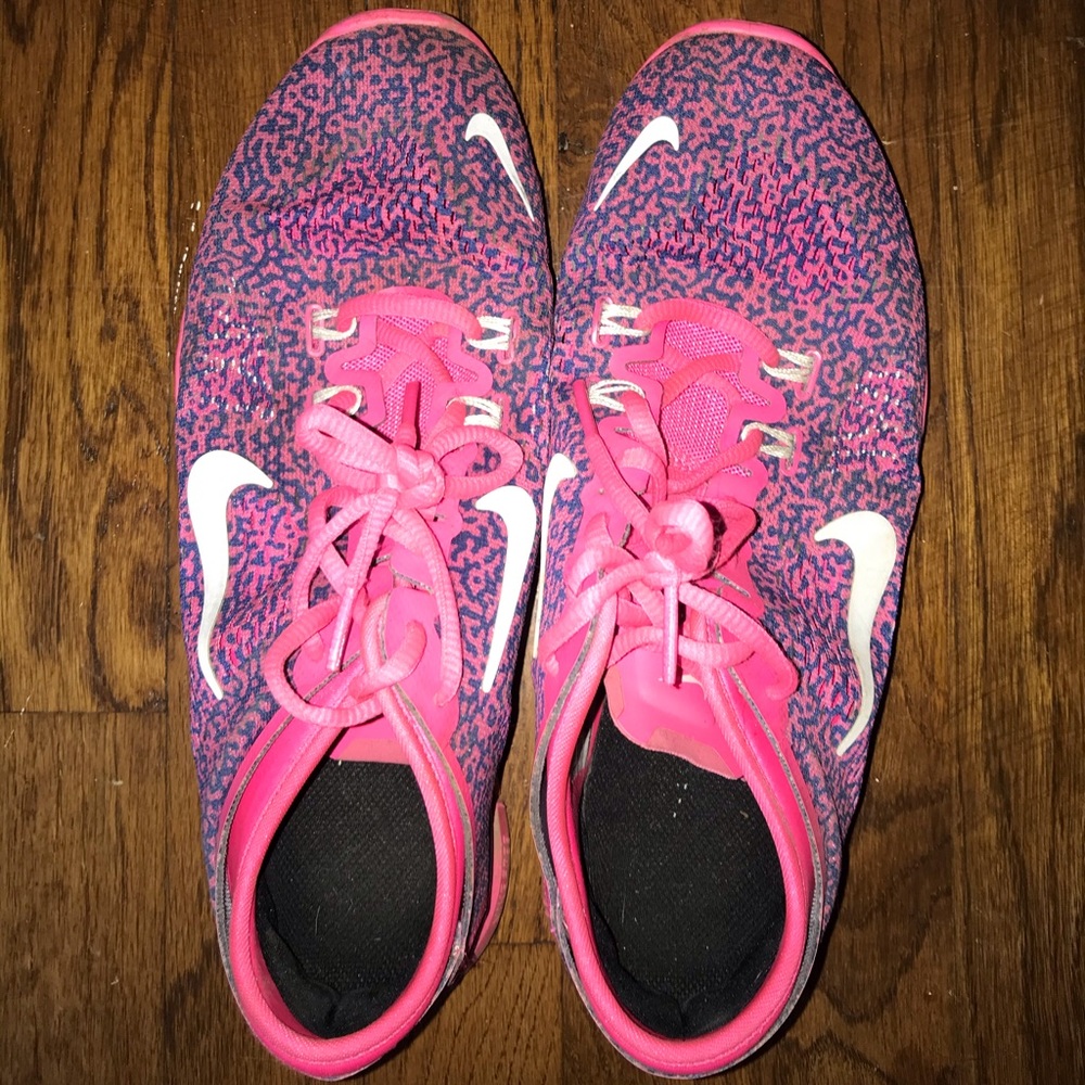 Pink Leopard Print Nike Shoes